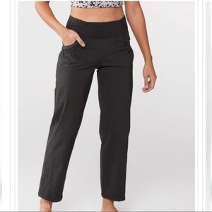 Prana Summit Crop Pants Capri Sz Small Black Nylon Hiking Outdoors